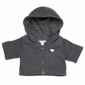 Build A Bear Charcoal Grey Zip Hoodie Abiti | HSECG4963