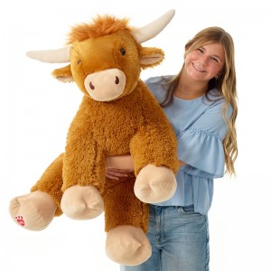 Build A Bear Giant Shaggy Highland Cow Animali di peluche Mucche | BEZCD4317