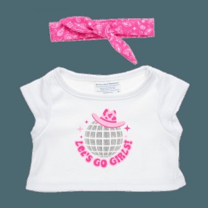 Build A Bear Let's Go Girls Tee and Bandana Set Magliette | MNASY6249
