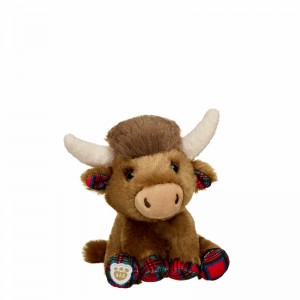 Build A Bear Mini Beans Tartan Highland Cow Animali di peluche - Limited Edition Mini Beans | EAZRD5894