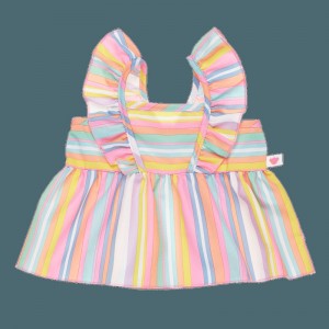 Build A Bear Pastel Stripe Dress Vestito | WSJCF3107