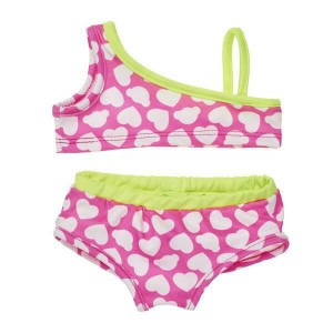 Build A Bear Pink Hearts Two-Piece Swimsuit Abbigliamento Nuoto | ZYUFD6712