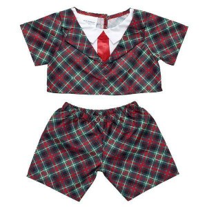 Build A Bear Plaid Holiday Suit Abiti | CEPXZ4683