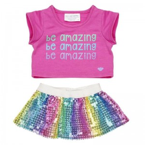 Build A Bear Rainbow "Be Amazing" Outfit Divertimento estivo | XBSVG4835