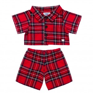 Build A Bear Red Plaid Pjs Abiti | FINMO6053