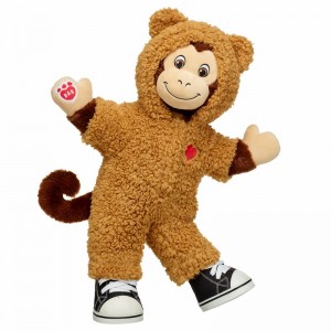 Build A Bear Smiley Monkey Animali di peluche with Teddy Bear Onesie Gift Set Orsacchiotti | HZSTG0984