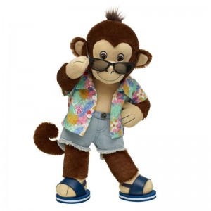 Build A Bear Smiley Monkey Soft Toy Tropical Summer Gift Set Divertimento estivo | JKSIR5370