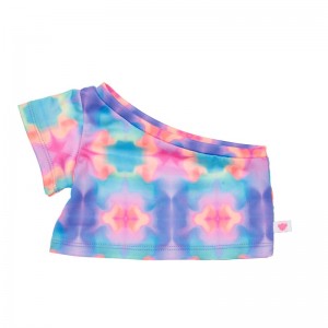Build A Bear Tie Dye One Sleeve Shirt Divertimento estivo | XFTAD9043